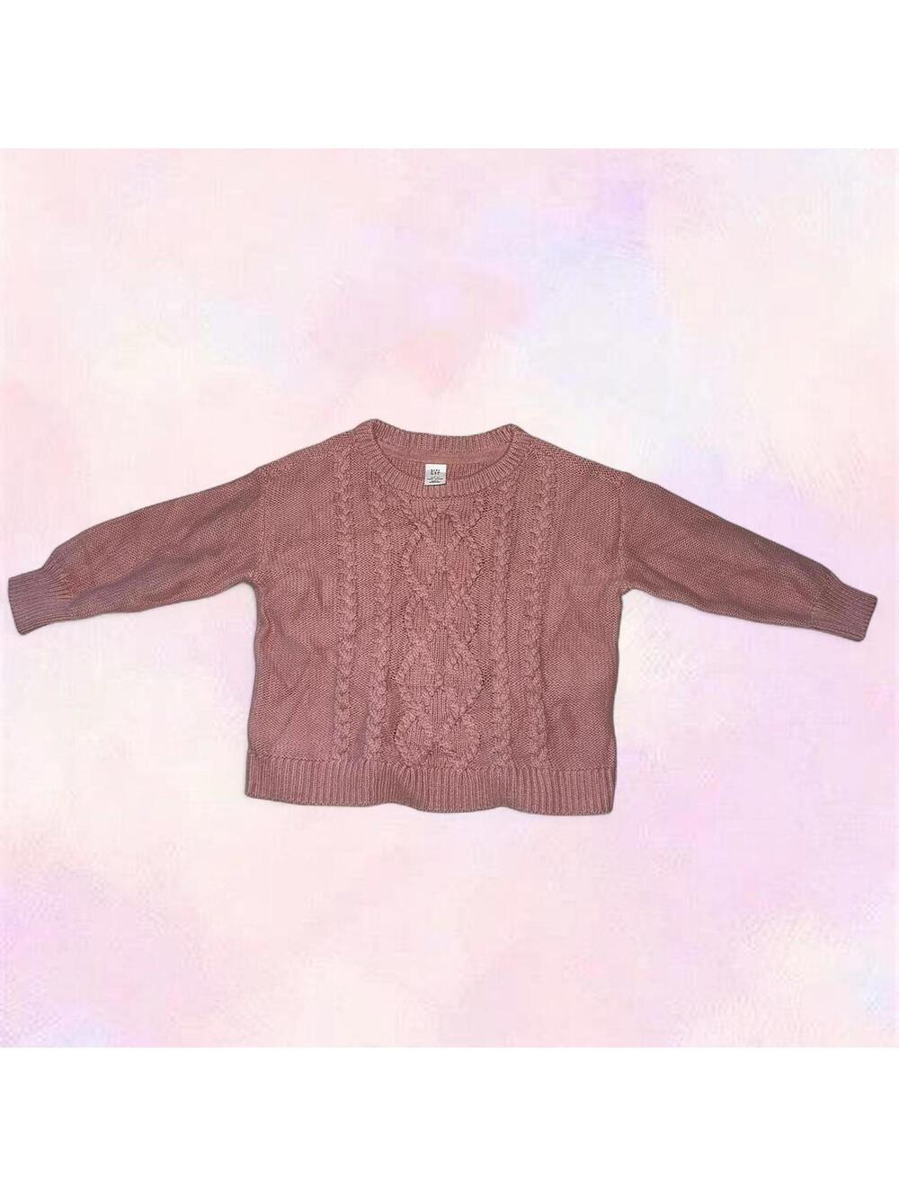 Pink/Mauve Baby Gap Cable Knit Pullover Sweater Size 2T